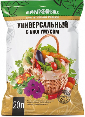 Универсальный 20л грунт с Биогумусом (ПАБ) фото Универсальный 20л грунт с Биогумусом (ПАБ) - "Наш сад"