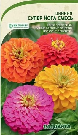 Цинния Супер Йога смесь 0,3гр (Садовита) фото Цинния Супер Йога смесь 0,3гр (Садовита) - "Наш сад"